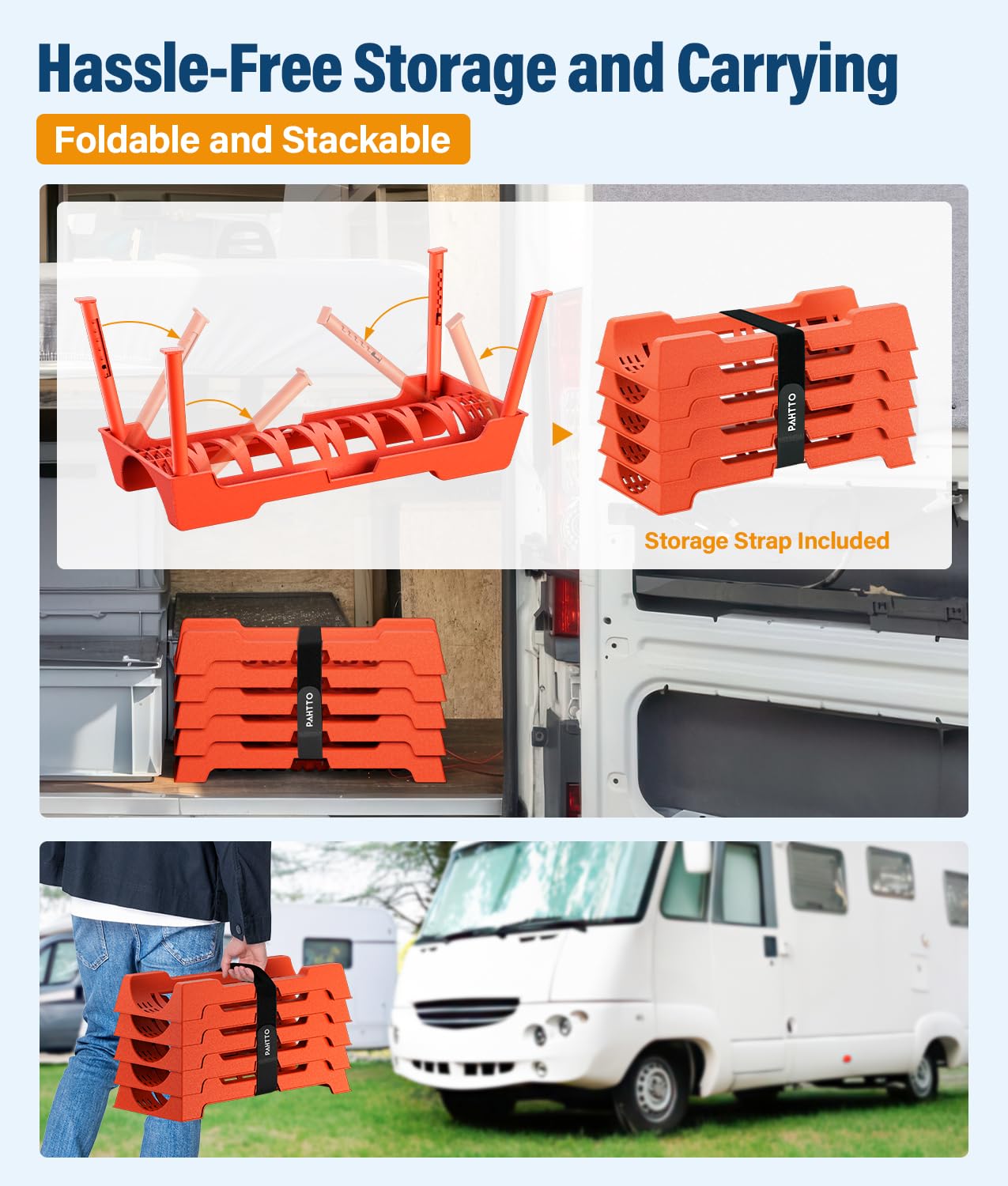 PAHTTO strap bundling sections together for neat packing and quick deployment benefit