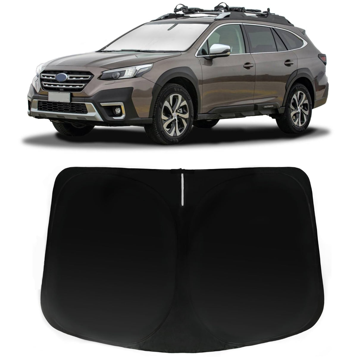 PAIMOHO front view of sun shade fitting Subaru Outback windshield for full coverage