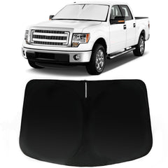 PAIMOHO front view showing fitted windshield shade and clear protection benefit