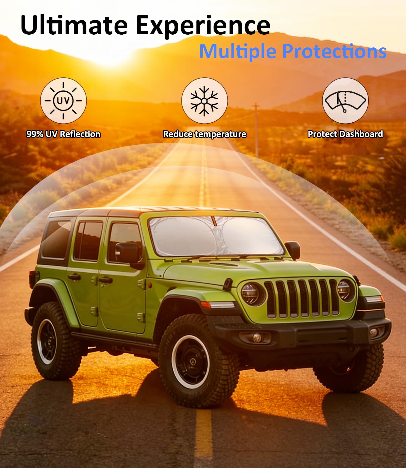 PAIMOHO installed in Wrangler JL windshield demonstrating secure no-suction fit