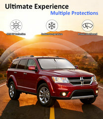 PAIMOHO installed inside Dodge Journey showing full windshield coverage and cabin protection