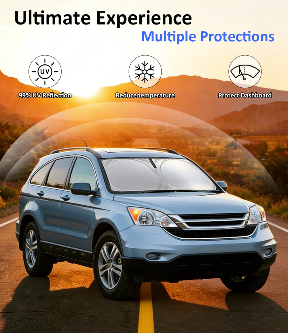 PAIMOHO installed on a 2009 Honda CR-V windshield reducing cabin sun