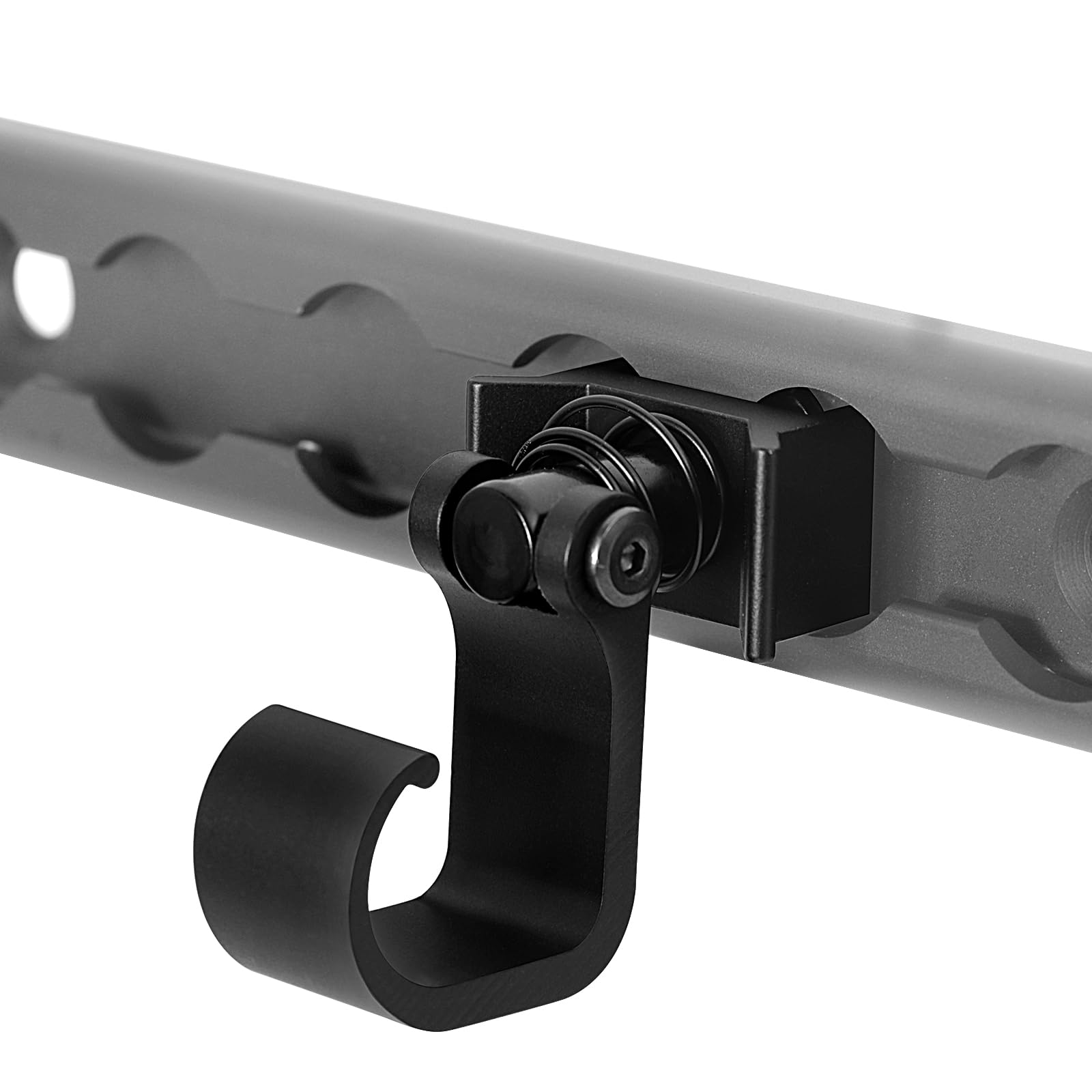 PALOZO close-up of anodized aluminum hook highlighting corrosion-resistant surface