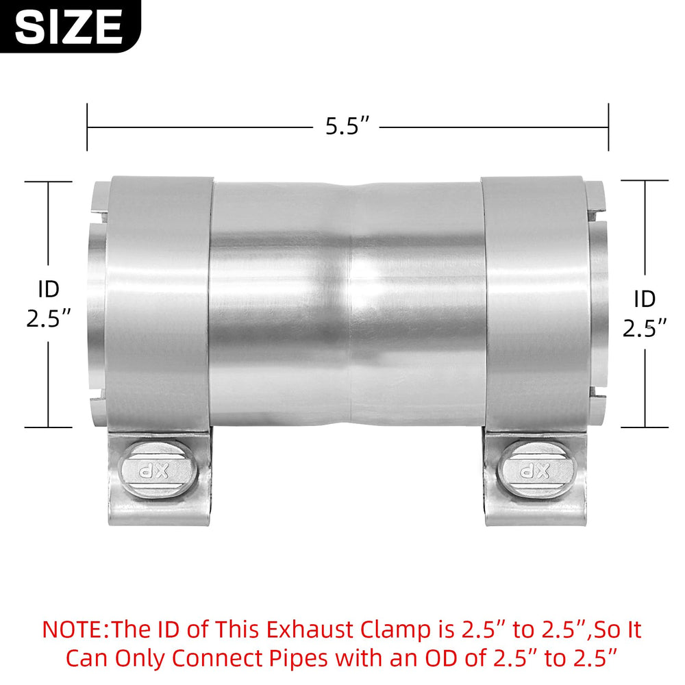PALOZO side profile with clamp tightened demonstrating secure pipe join