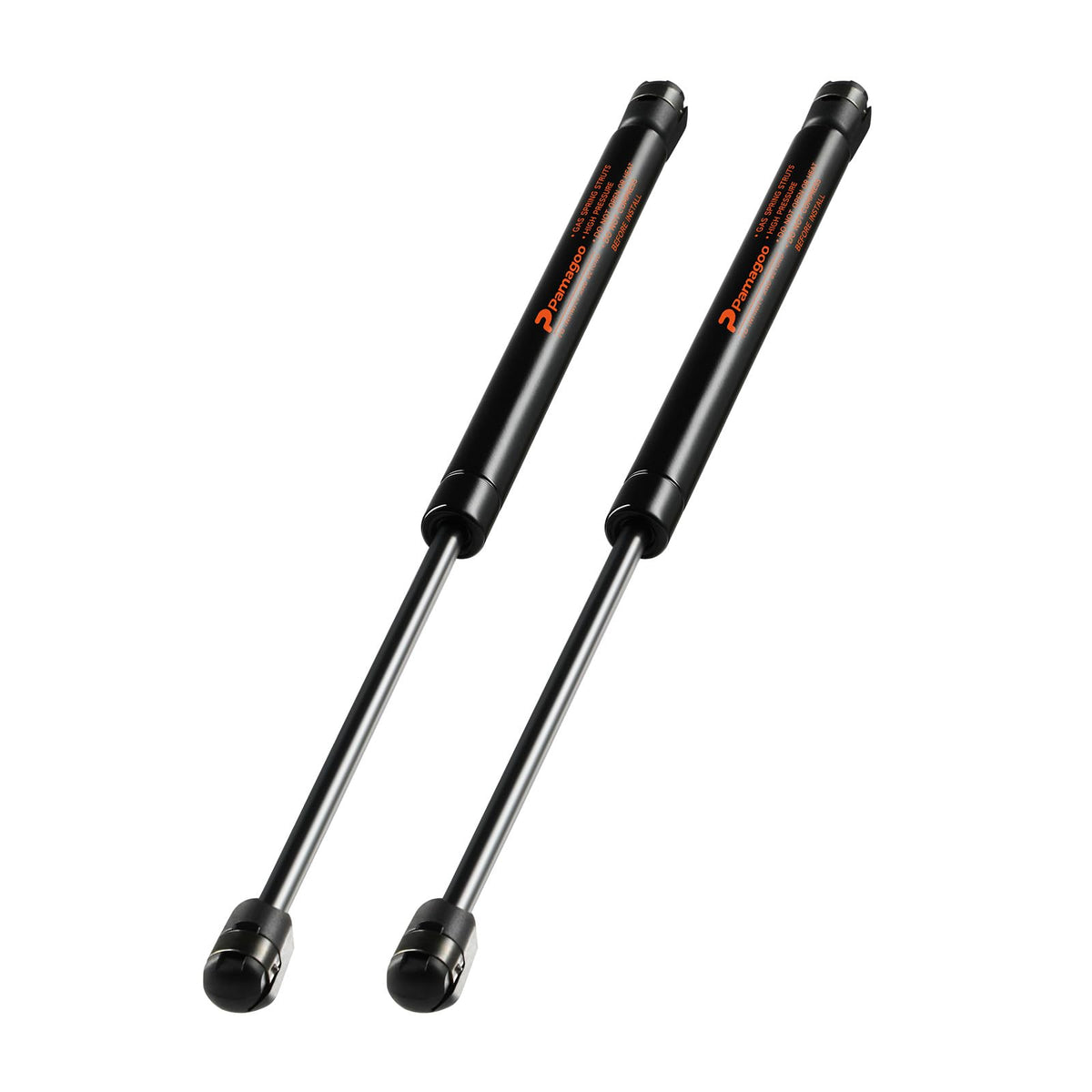 PAMAGOO front view of replacement gas struts showing pair and hardware benefit easy swap