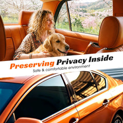 PAMAGOO installed in car side window reducing glare and heat