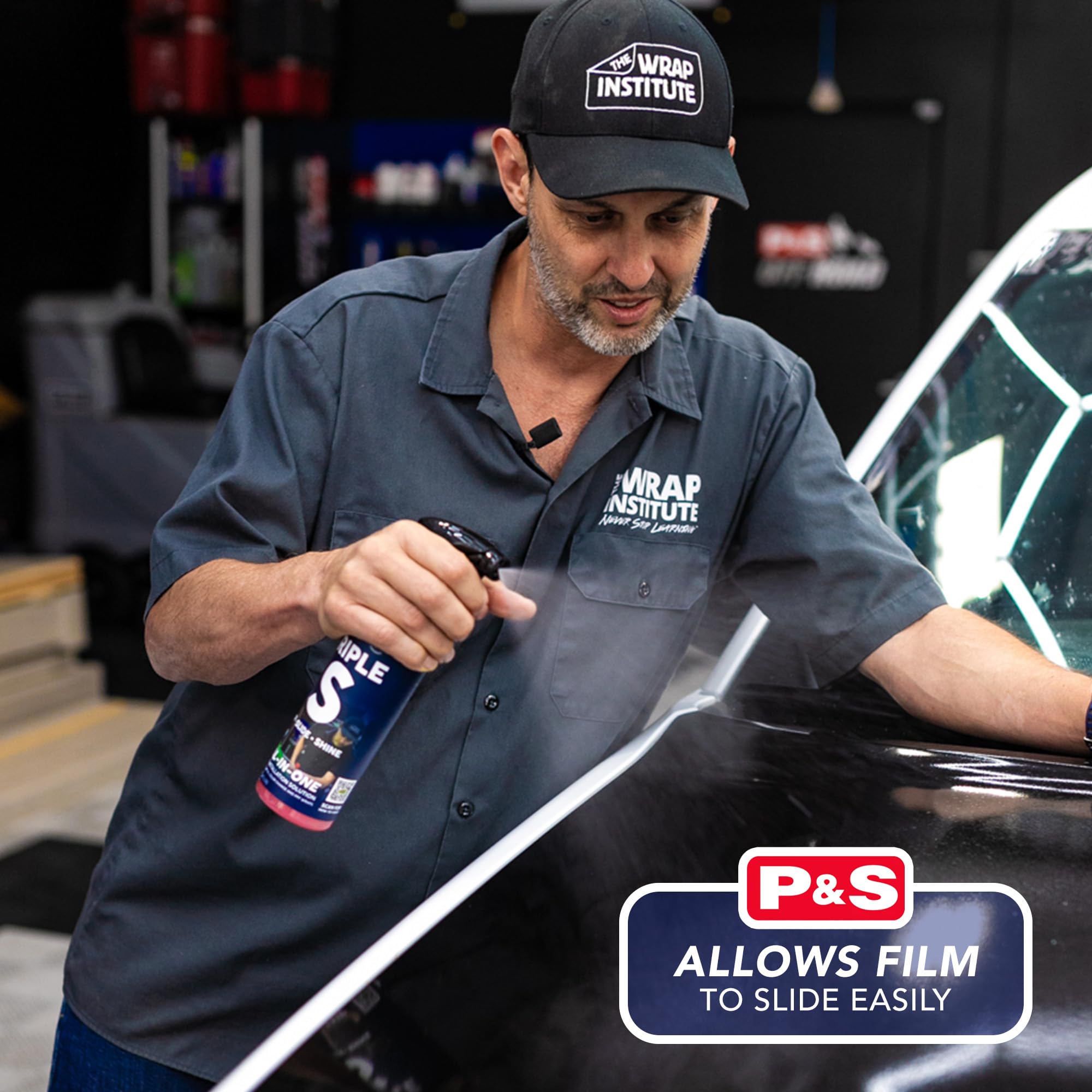 P & S PROFESSIONAL DETAIL PRODUCTS Triple S used with squeegee for scratch-free film sliding