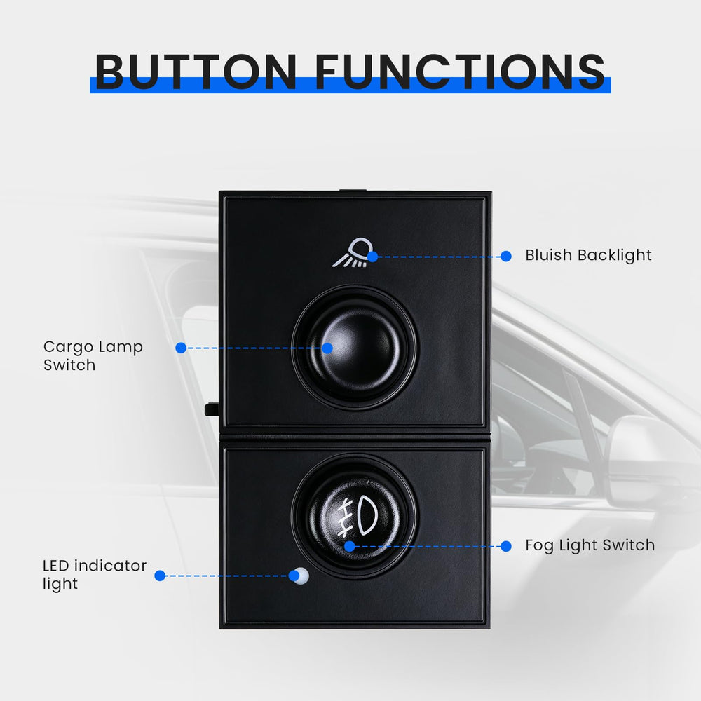 PANNUOSCS blue LED symbols closeup improve night visibility