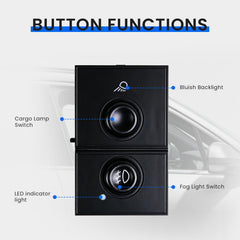 PANNUOSCS blue LED symbols closeup improve night visibility
