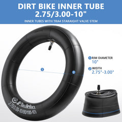 PaoWin installed tube in mini dirt bike tire showing correct fit and ride readiness