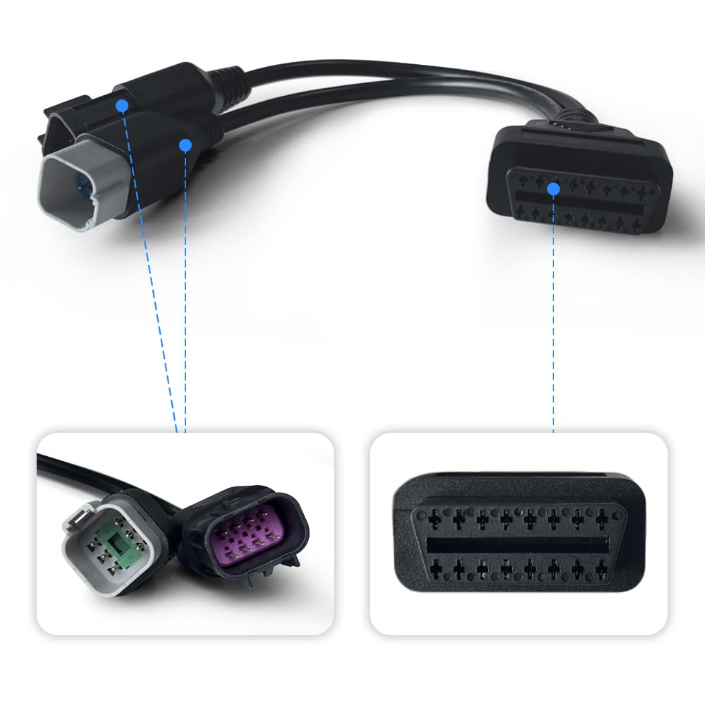 PARANNIC cable beside a USB ELM327 scanner to show scale and compatibility with common tools