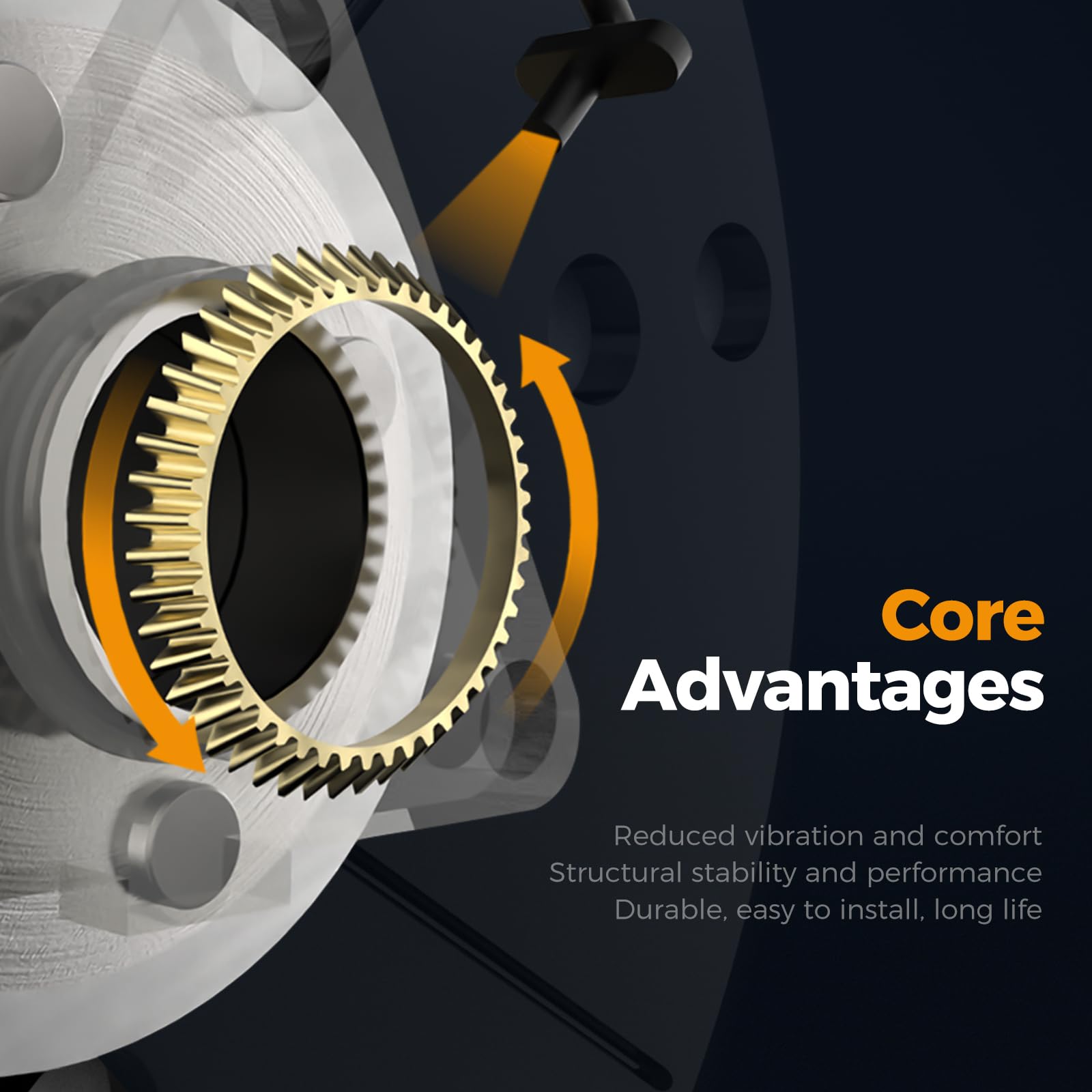 PAROD new hub beside failed hub showing visible wear replacement benefits