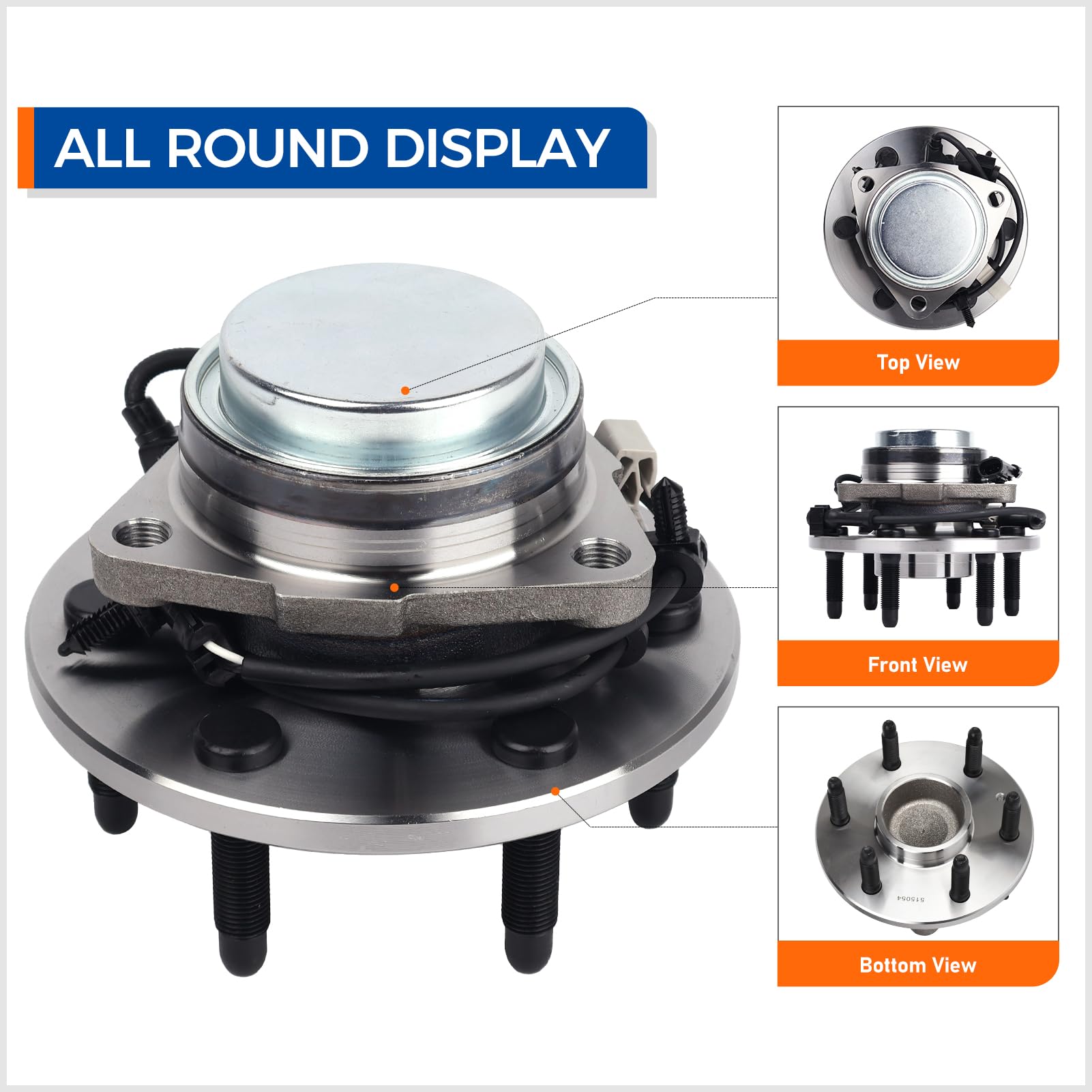 PAROD hub close-up of ABS tone ring and reluctor features improving sensor signal accuracy