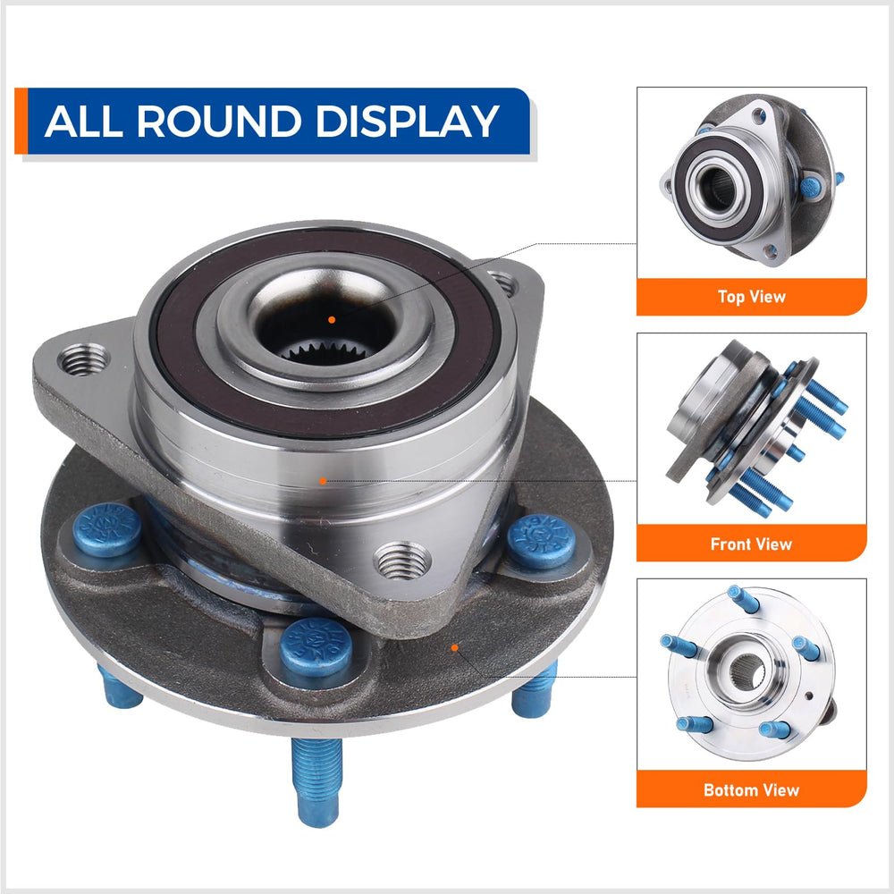 PAROD hub assembly front view highlighting flange and bolt holes for correct fitment