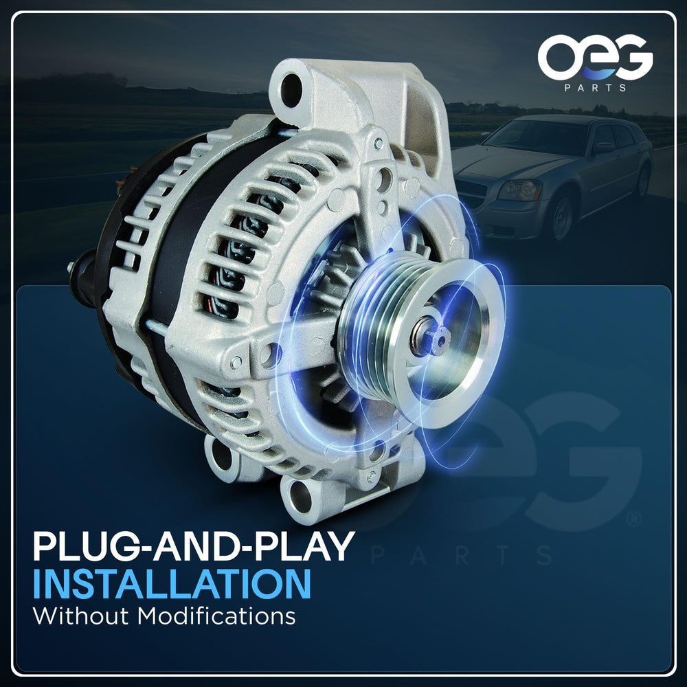Parts Player alternator label close-up with part numbers for accurate cross-reference