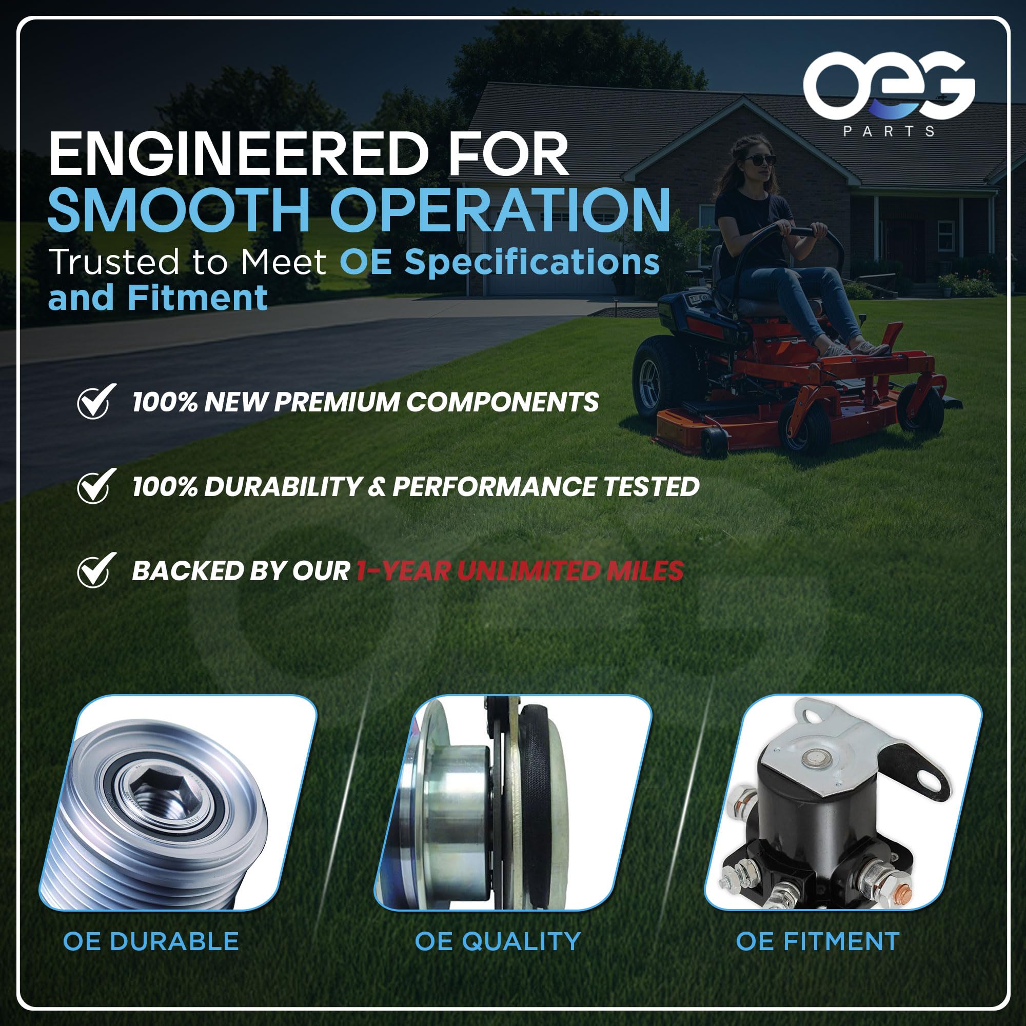 Parts Player OEG solenoid beside ruler showing compact dimensions for fitment