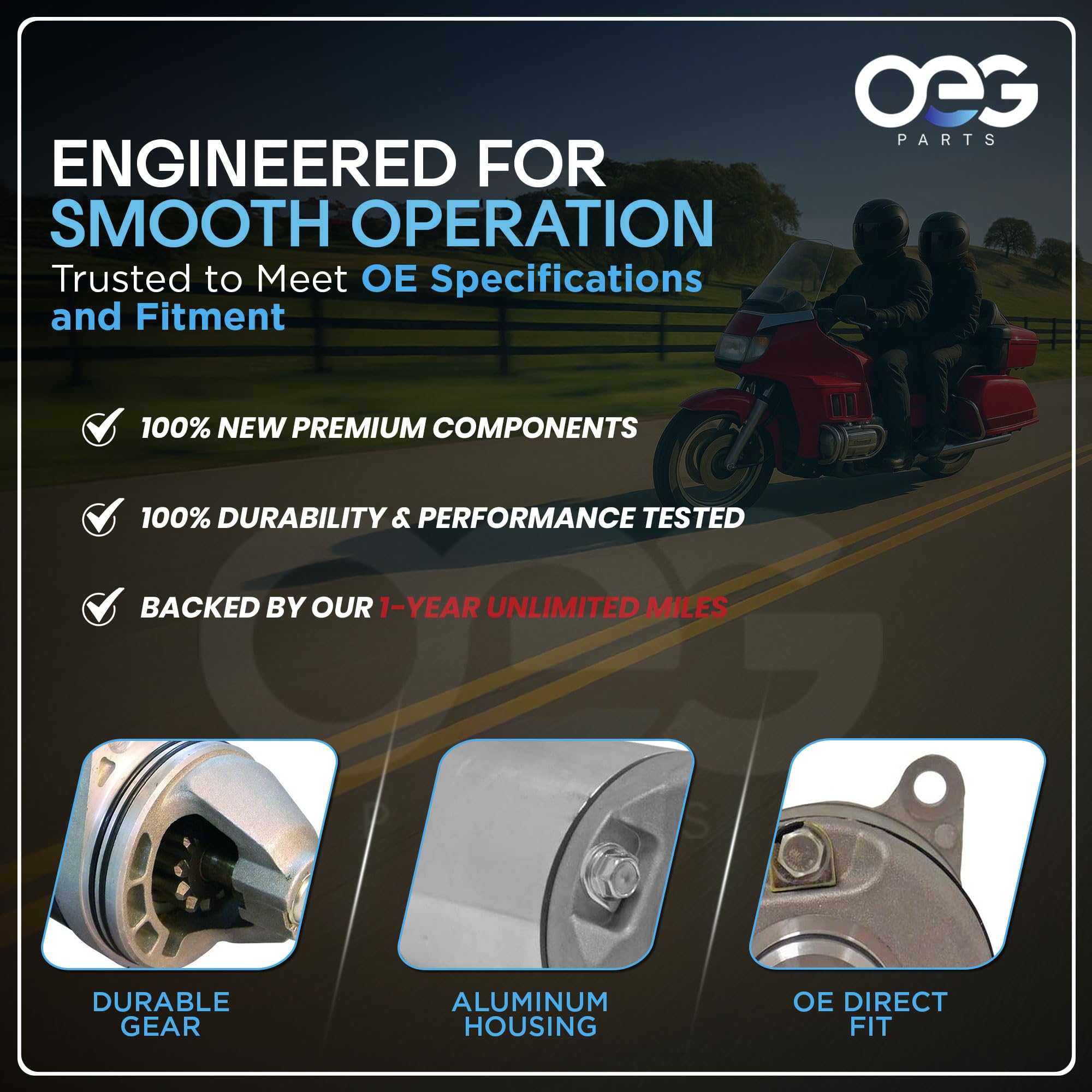 Parts Player starter installed in enginebay demonstrating correct fit and functional replacement