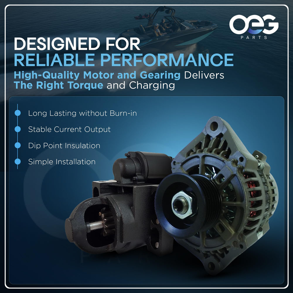 Parts Player starter label with OEM numbers for quick cross-reference