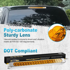 Partsam close-up of chrome bezel highlighting durable protection and polished finish