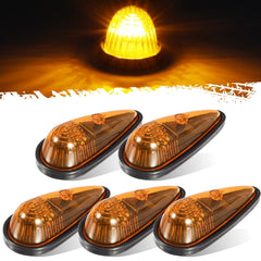 Partsam front view of amber teardrop cab light showing clean fit and improved visibility