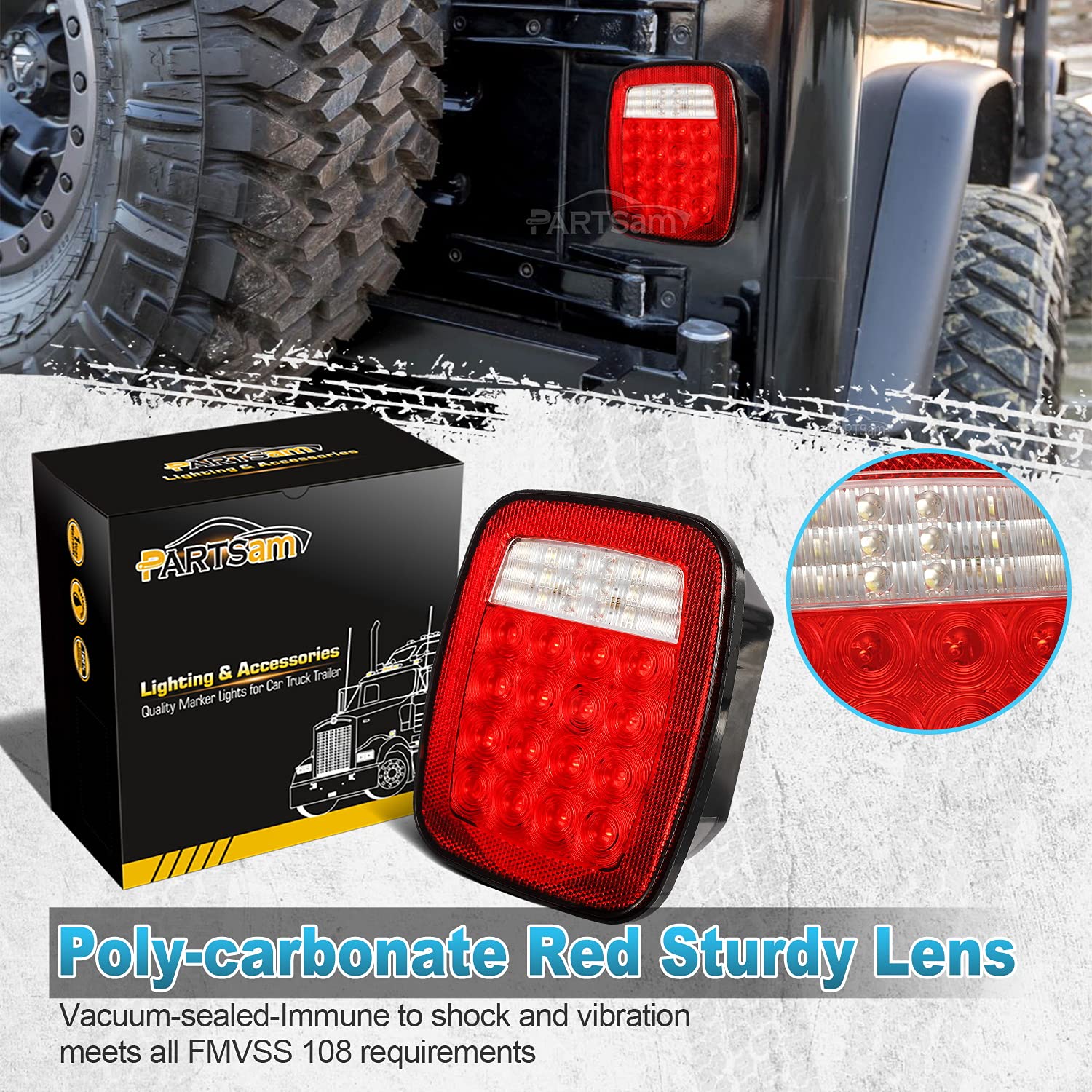 Partsam rear view showing stud mount detail and bolts for secure attachment