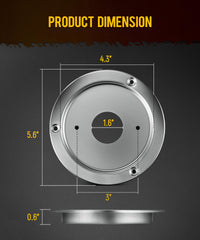 Partsam bezel mounted on trailer light demonstrating clean finished look and fit