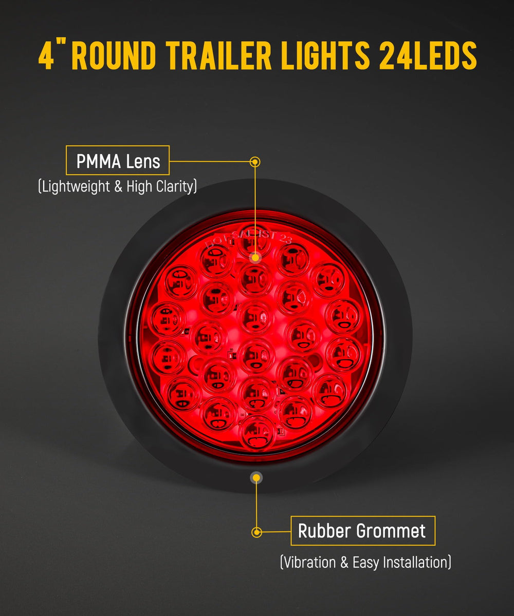 Partsam close-up of 24 LEDs showing bright array for improved road signaling