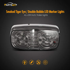 Partsam close-up smoke lens detail highlighting durable polycarbonate protection