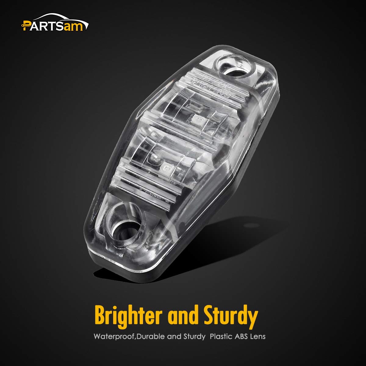 Partsam lit at dusk on boat showing clear position lighting and nighttime visibility