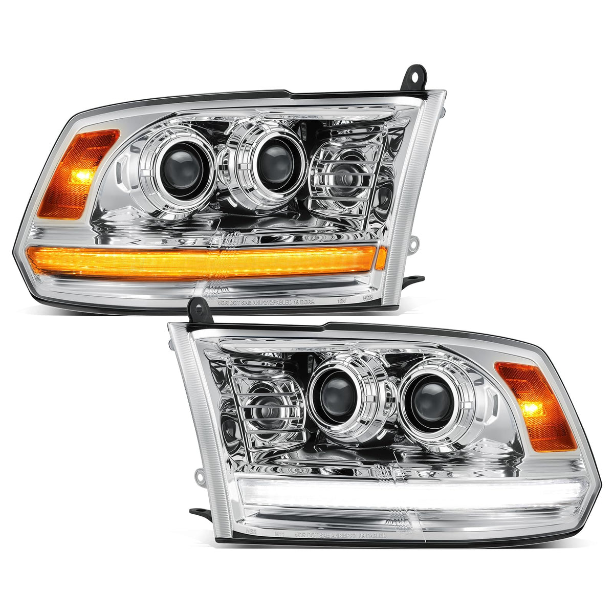 Partsam front assembly on truck showing modern look and improved visibility