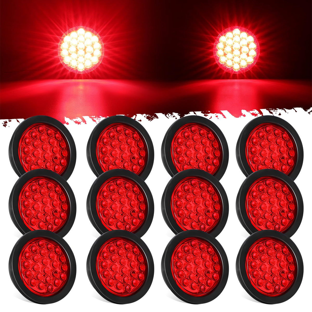 Partsam front-facing light assembly showing lens and mounting providing clear visibility