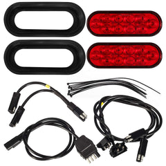 Partsam front-facing oval tail light showing clear brake visibility