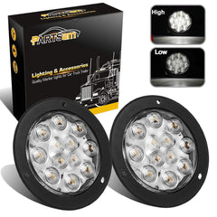Partsam front view showing 12 LEDs and clear lens for brighter reversing