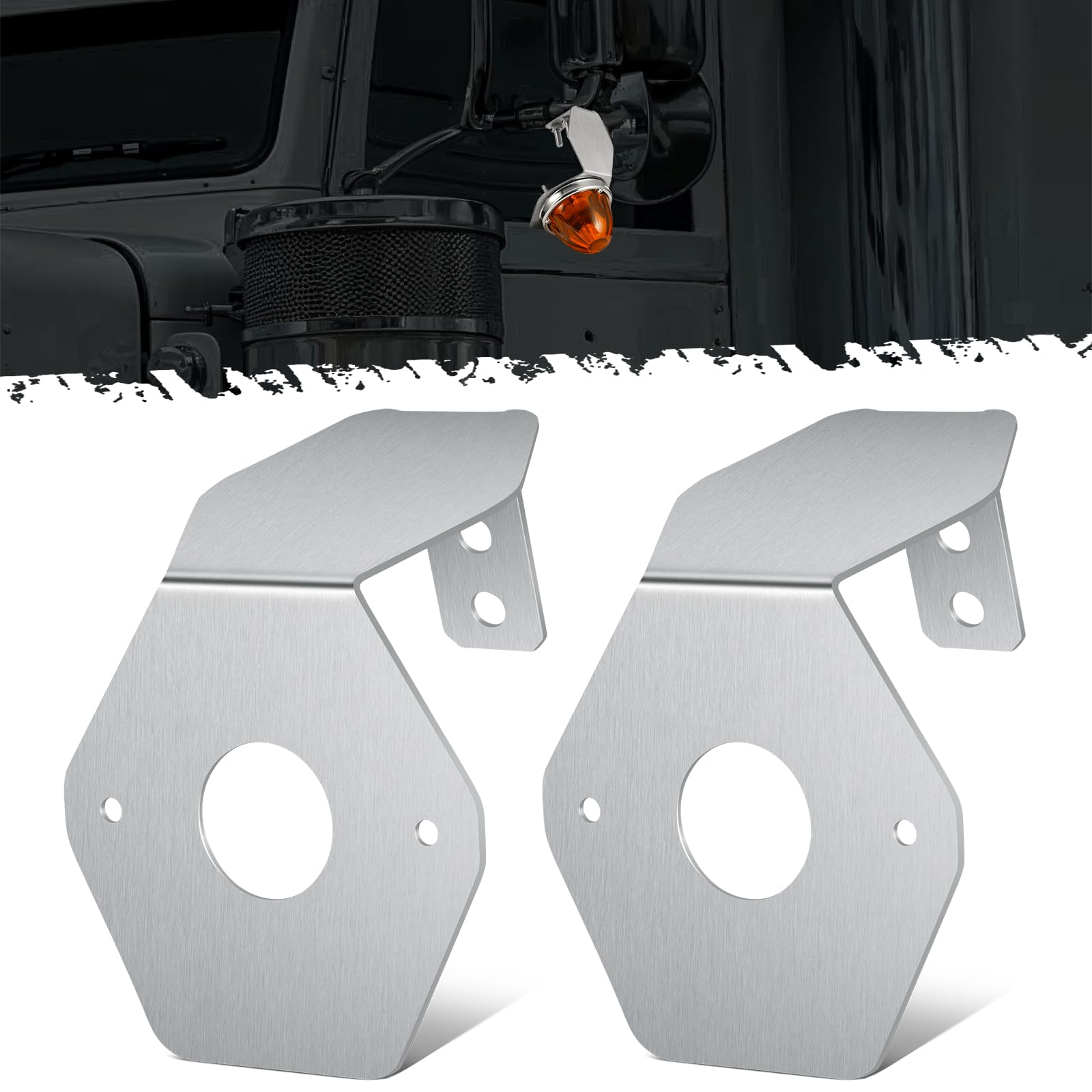 Partsam front view bracket showing mounting holes and shape for secure fit