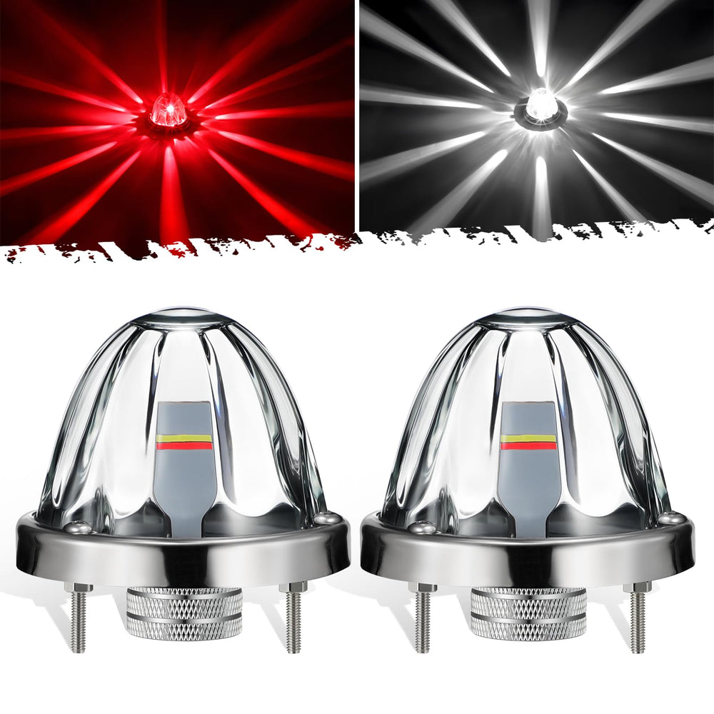 Partsam front view glass watermelon light showing clear lens and bright signal benefit