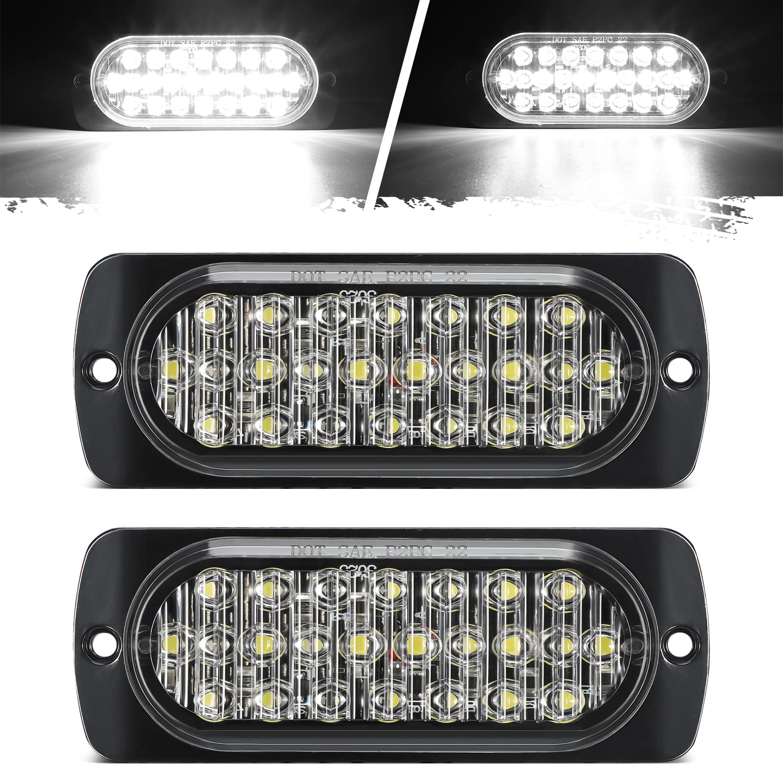 Partsam front view showing full light face and bright clarity for safer visibility