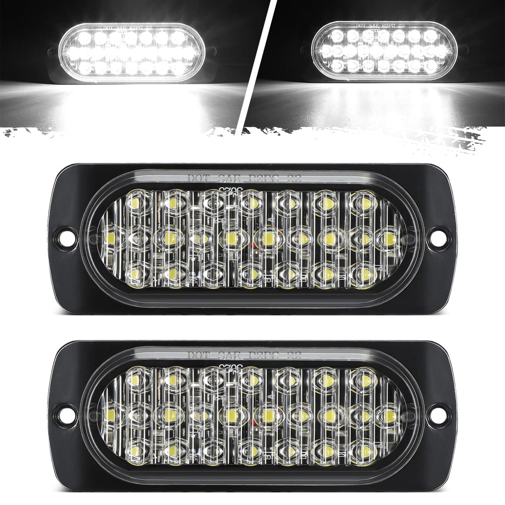 Partsam front view showing full light face and bright clarity for safer visibility
