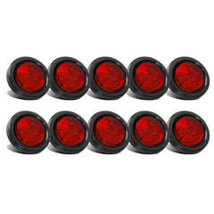 Partsam front view red clearance light showing bright LEDs and DOT lens for increased visibility