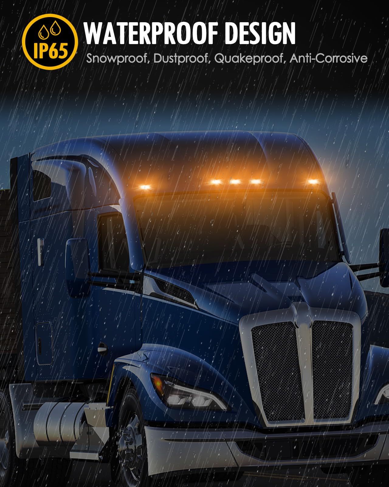 Partsam installed on Peterbilt roof demonstrating OEM-style appearance and fit