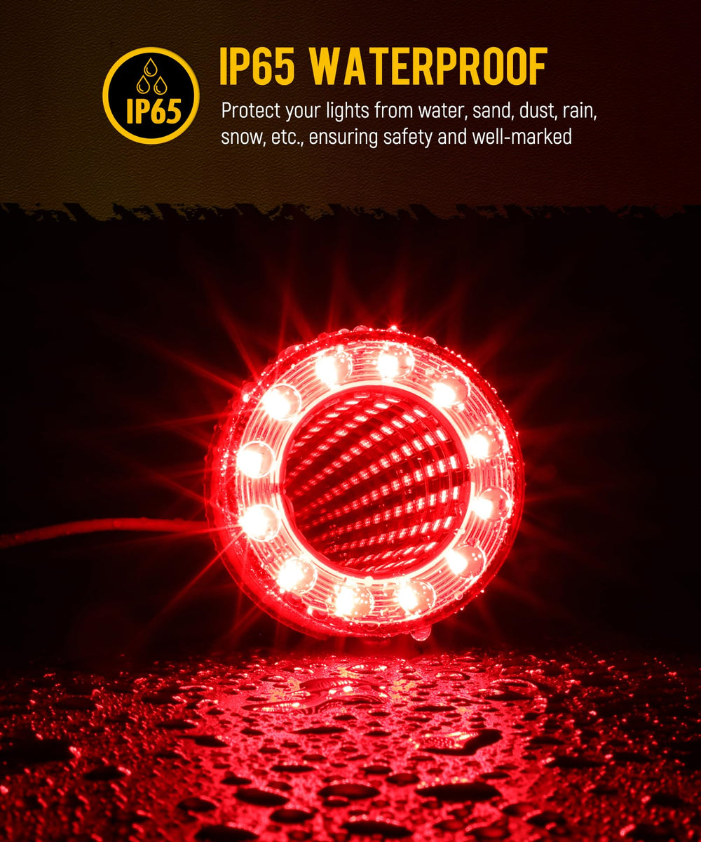 Partsam installed on trailer at night improving roadside visibility