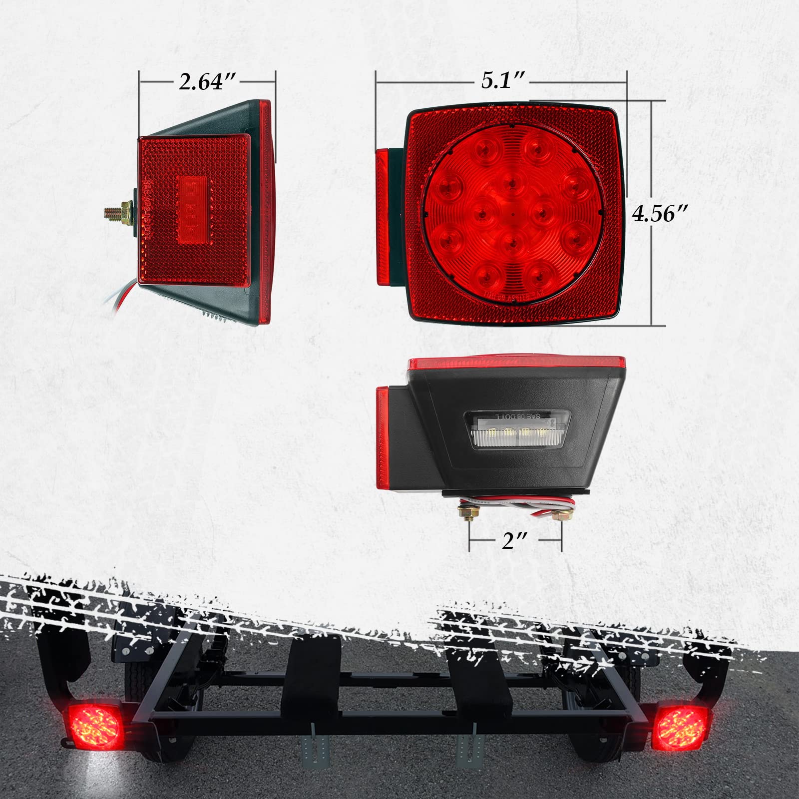 Partsam installed on trailer rear demonstrating correct fit and function