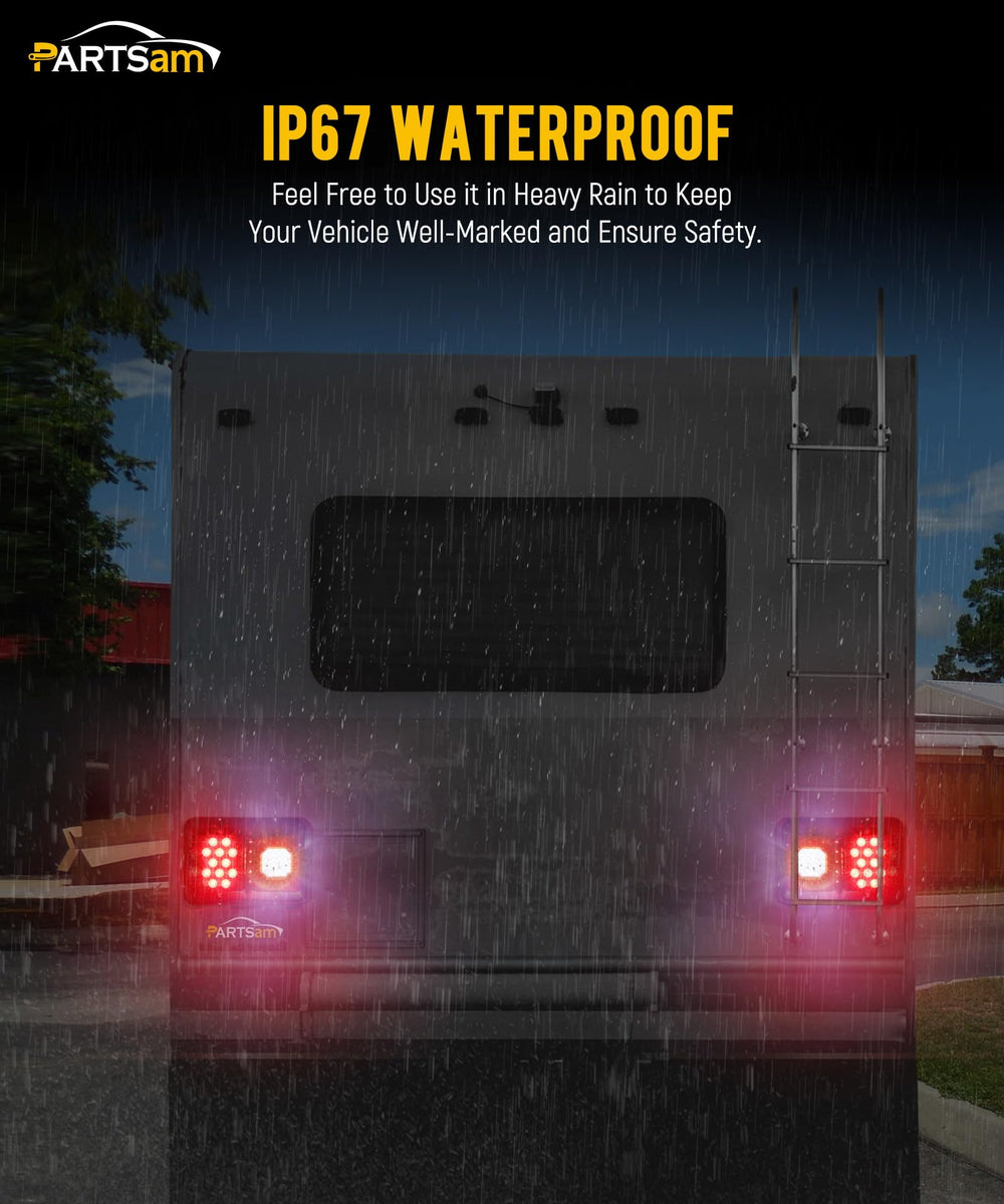 Partsam installed on a trailer rear demonstrating easy retrofit and improved signaling
