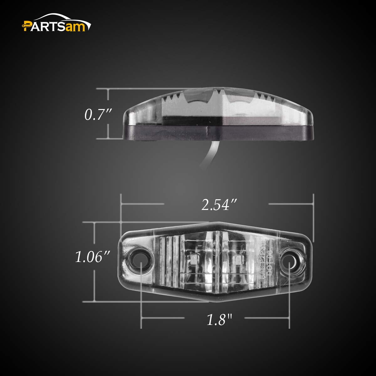 Partsam mounted on trailer side demonstrating improved visibility and safety