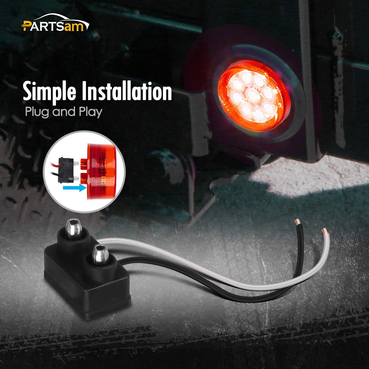 Partsam installed on trailer side illustrating improved visibility for safer driving