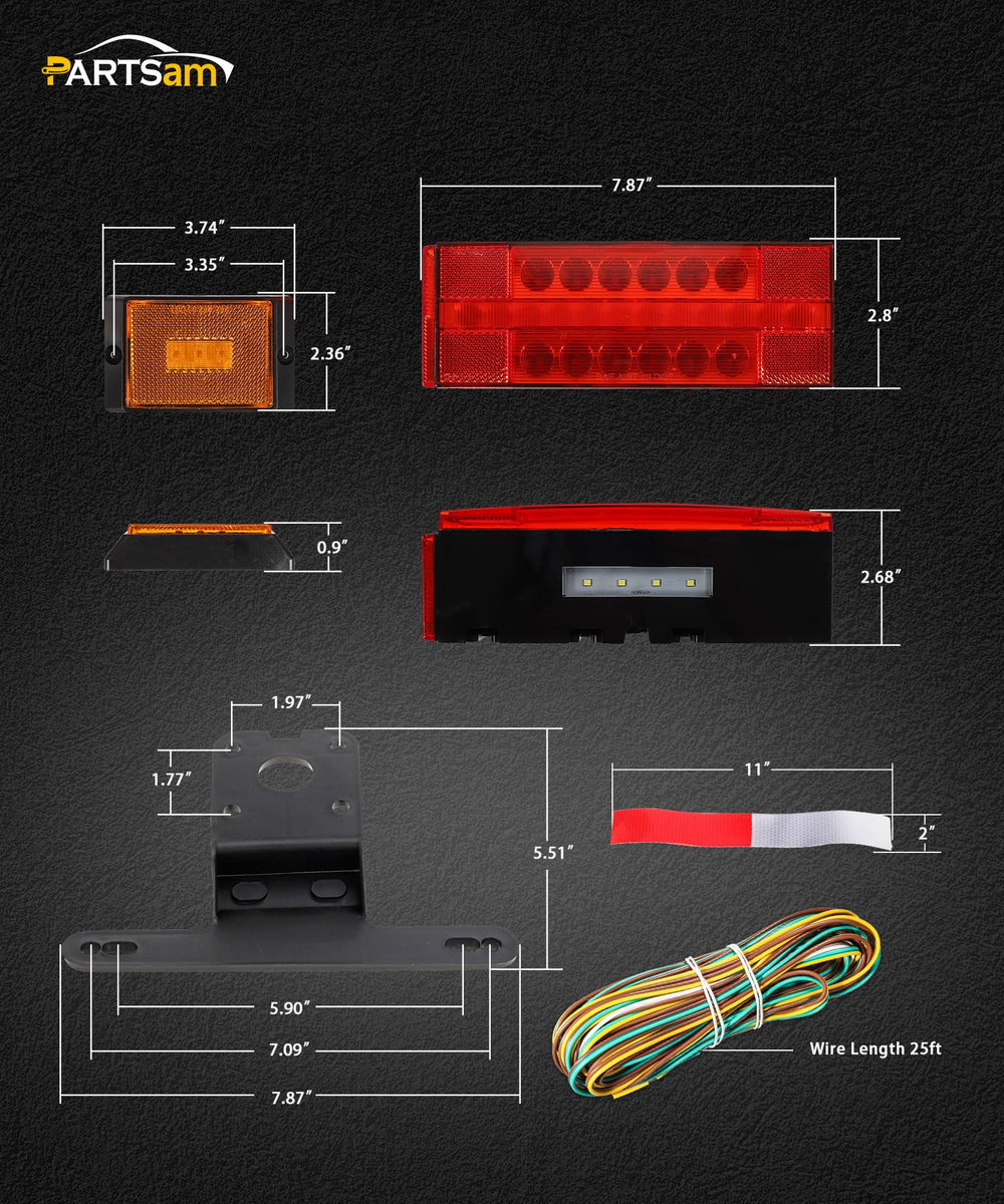 Partsam light with license plate illuminator keeping plate visible at night