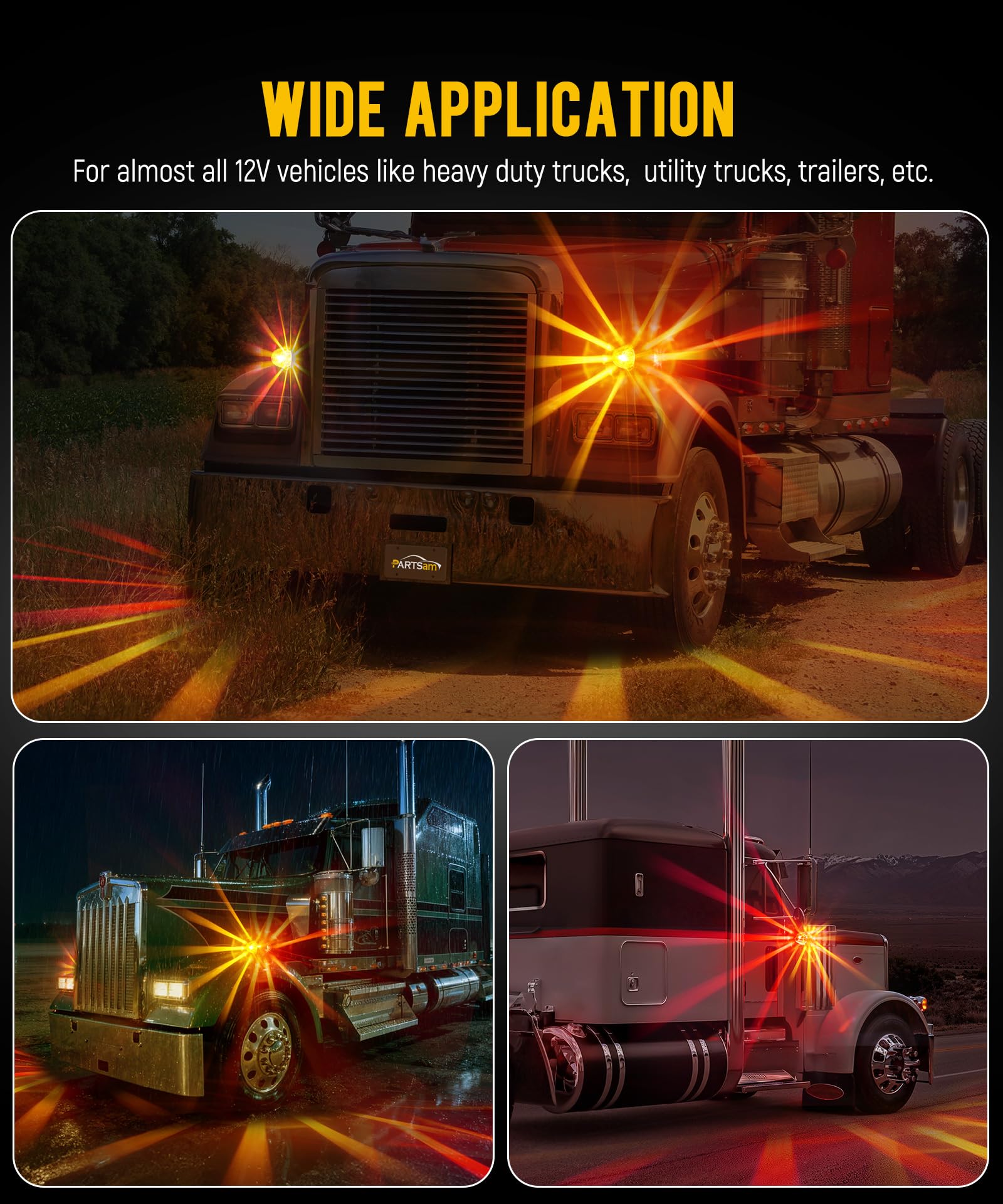Partsam lifestyle night road visibility showing improved nighttime recognition benefit