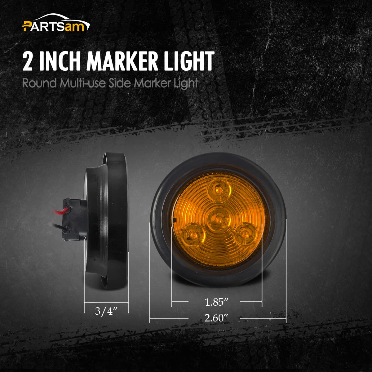 Partsam night roadway scene showing marker visibility for safer night driving