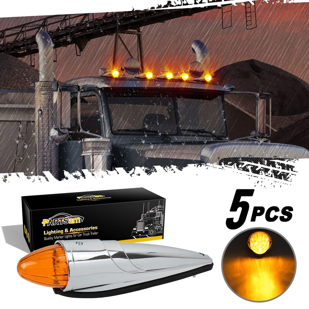 Partsam lights illuminated at night showing improved nighttime visibility