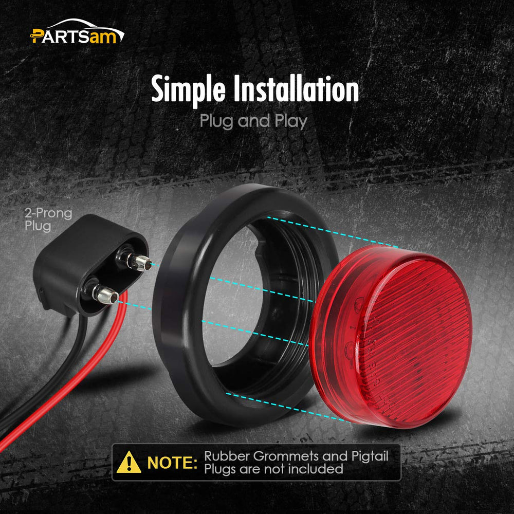 Partsam mounted on trailer bumper improving night-time side visibility