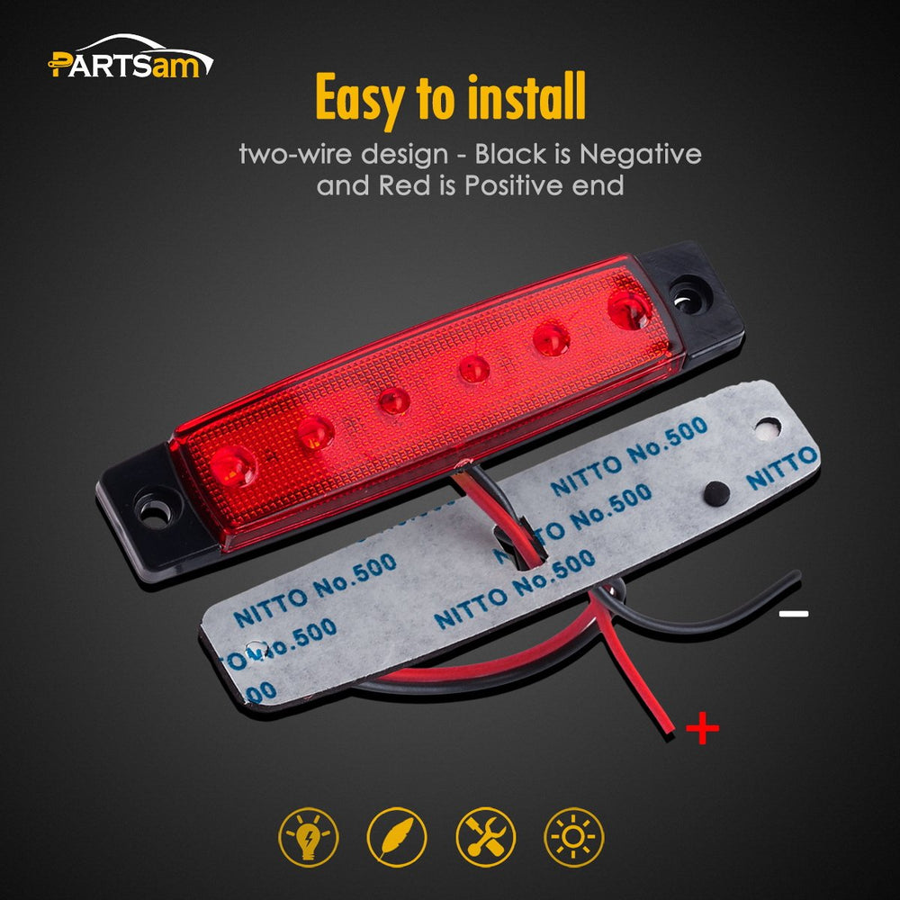 Partsam mounted on trailer side demonstrating improved road-side visibility